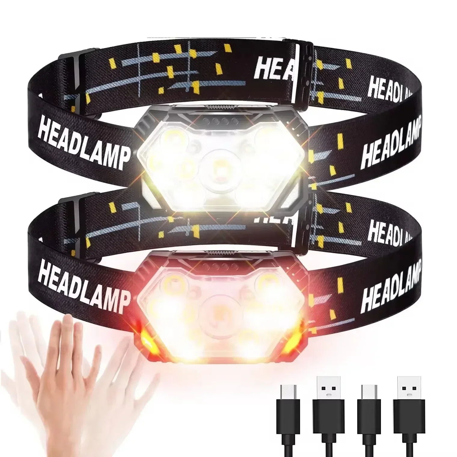 Fish Finder Battery - Güçlü LED Sensör Far USB Şarj