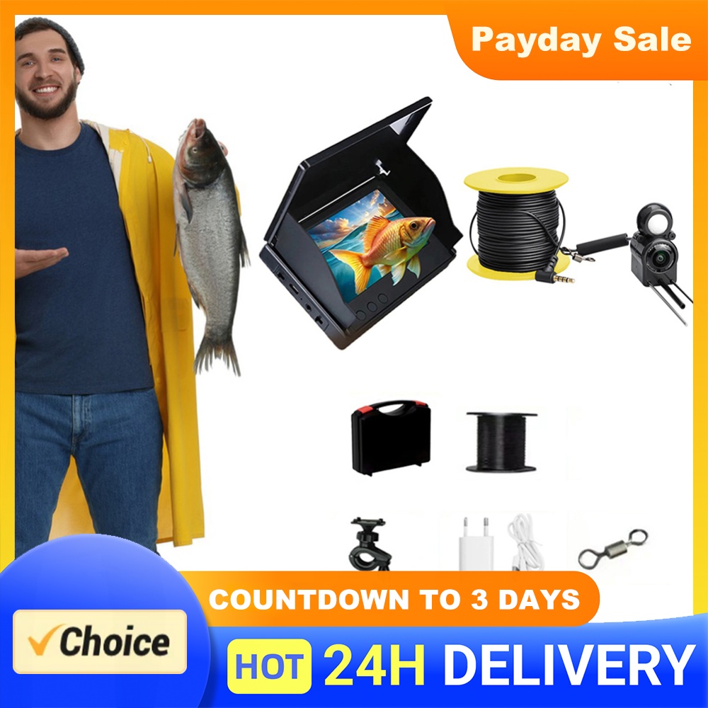Fish Finder Portable - Su Altı Balıkçılık Kamerası, 4,3 İnç
