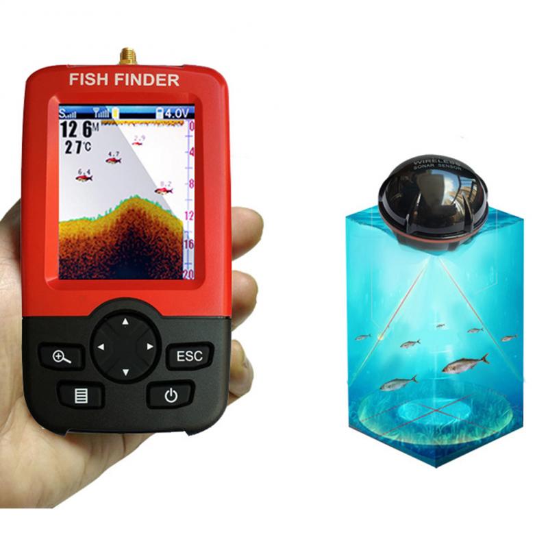 Fish Finder Portable - 100M Sonar Sensörlü Taşınabilir Derinlik Balık